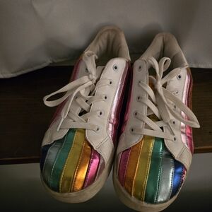 Colorful Striped Kids Sneakers